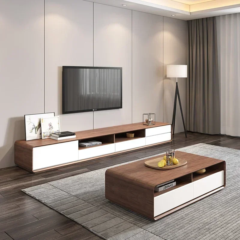 Minimalist Modern Tv Stands Entertainment Display Luxury Speaker Tv Stands Designer Aesthetic Storage Wood Muebles Furniture - Image 5
