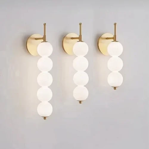 Bedhead wall lamp bedroom Nordic style modern minimalist glass lamp for corridor corridor lamp living room background wall lamp