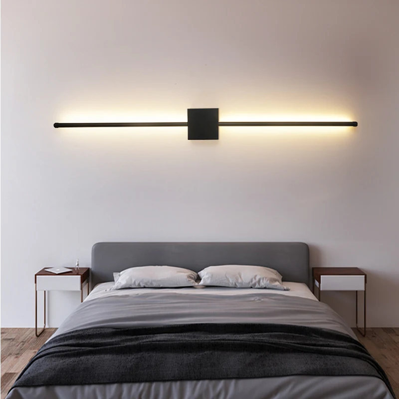 Modern LED Wall Lamp Minimalist Led Light Bedroom Bedside Long Strip Wall Sconces Living Room Sofa Home Indoor Lighting Fixture - Image 3