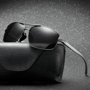 Fashion Men's Metal Polarized Sunglasses Aluminum Magnesium Frame Driving Sun Glasses Men Vintage Man Eyewear Anti-glare UV400