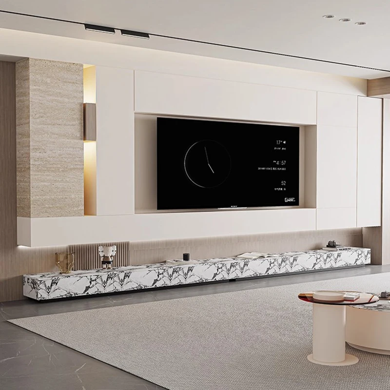 Luxury Salon Tv Stands Wall Designer Office Universal Living Room Aesthetic Tv Table White Modern Muebles Para Tv Home Furniture - Image 2