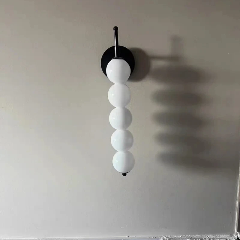 Bedhead wall lamp bedroom Nordic style modern minimalist glass lamp for corridor corridor lamp living room background wall lamp - Image 2