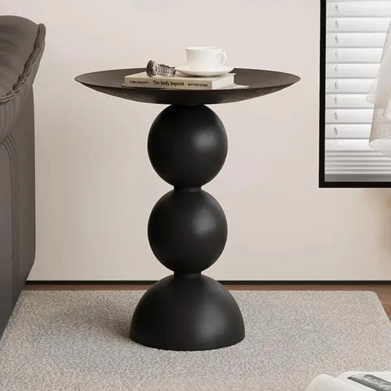 Modern Iron Art Luxury Sofa Side Table Simple Creative round Coffee Table High-End Nightstand for Bedroom - Image 2